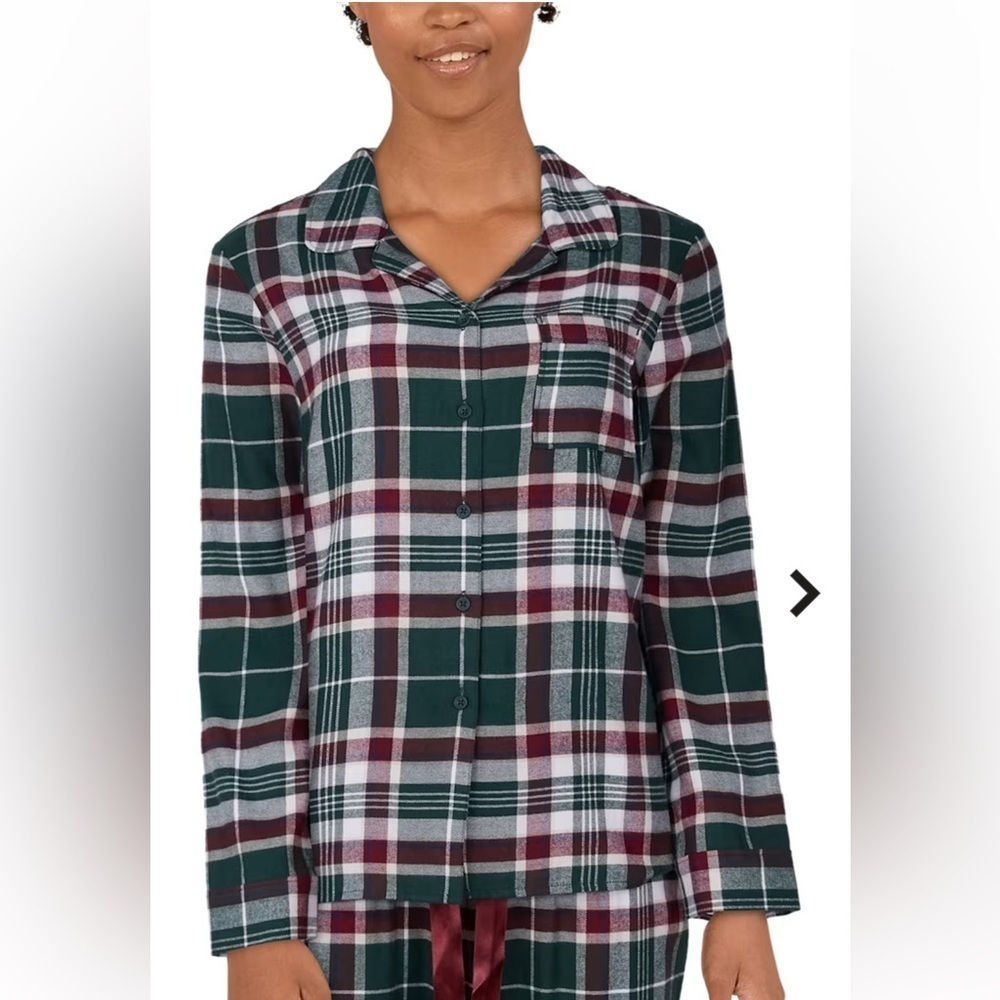 Natural Reflections Women’s Plaid Flannel
Pajama Long-Sleeve Shirt Size M NWT